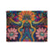 Psychedelic Ayahuasca Pattern — Plush Fleece Throw Blanket — Full Flat Artwork View