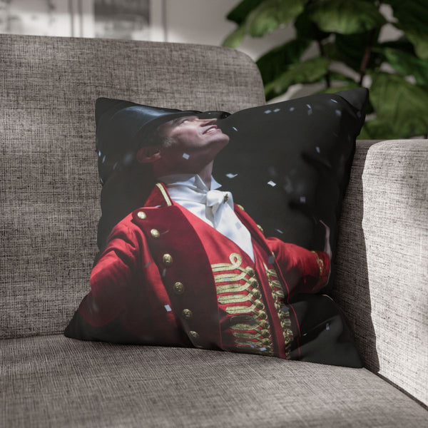 P.t. Barnum Greatest Showman — 40×40 Cushion Cover — Sofa & Living Room Lifestyle View