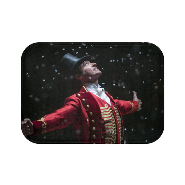 P.t. Barnum Greatest Showman — Non-Slip Bath Mat — Top-Down Velvet Microfibre Artwork View