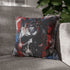 Punk Rock Skull — Faux Suede Cushion Cover — Sofa & Living Room Lifestyle View
