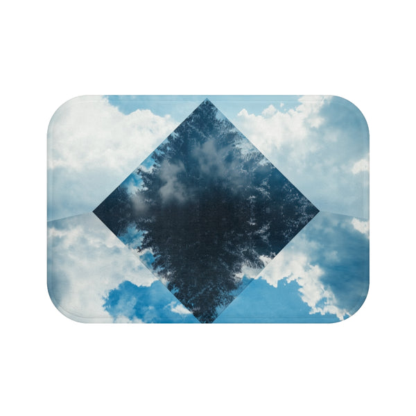 Pyramid Reflecting a Mirror Dimension — Memory Foam Bath Mat — Top-Down Memory Foam Bath Mat View