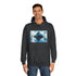 Pyramid Reflecting Mirror Dimension Graphic Unisex College Hoodie - Lifestyle Model View