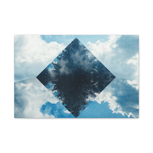 Pyramid Reflecting Mirror Dimension — 24×16 Canvas Wall Art — Front Gallery-Wrapped Canvas View