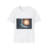 Quantum Fox Behind Waterfall Portal Graphic Unisex Softstyle T-Shirt - Front View