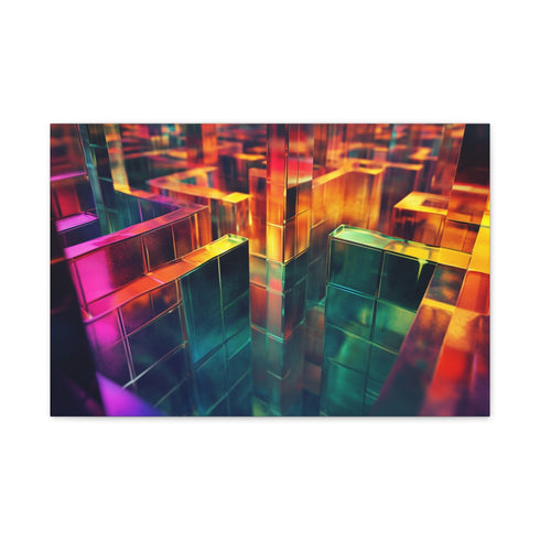 Quantum Maze Reflecting All Realities — Canvas Wall Art — Front Gallery-Wrapped Canvas View