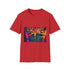 Quantum Maze Reflecting All Realities Graphic Unisex Softstyle T-Shirt - Red Variant