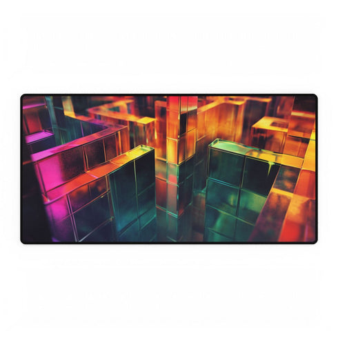 Quantum Maze Reflecting All Realities — XXL Gaming Desk Mat — Full Top-Down Artwork View