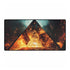 Quantum Portal in Mirrored Pyramid — XL & XXL Desk Mat — Full Top-Down Artwork View