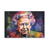 Queen Elizabeth II Neon Pop Art Watercolor — 24×16 Canvas Wall Art — Front Gallery-Wrapped Canvas View