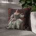 Queen Victoria Seated on Her Throne, — Double-Sided Cushion Cover — Sofa & Armchair Living Room Lifestyle View