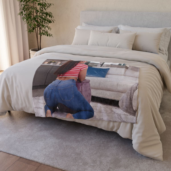 Rachel Starr — Plush Fleece Throw Blanket — Drape over Sofa & Bed Lifestyle View