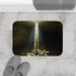 Radio Tower Made of Bones and Light — 61×43 Memory Foam Bath Mat — Modern Bathroom Floor Lifestyle View