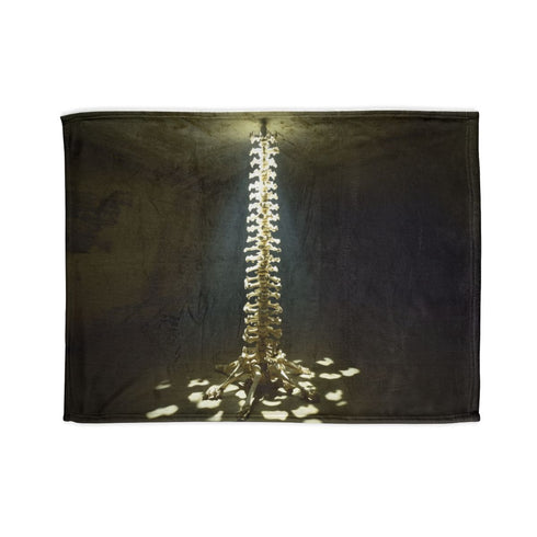 Radio Tower Made of Bones — Plush Fleece Throw Blanket — Full Flat Artwork View
