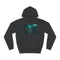Rain Made of Binary Code — Heavyweight Graphic Hoodie — Front Heavyweight Fleece Hoodie View