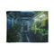 Rainforest Growing on Space Station — Plush Fleece Throw Blanket — Full Spread Plush Fleece Artwork View