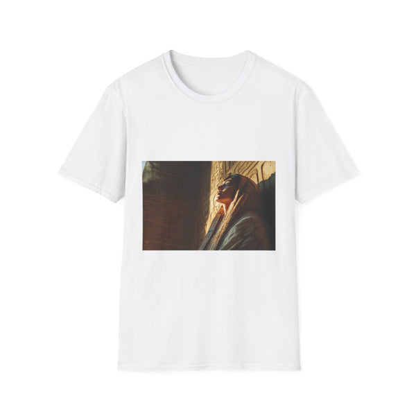 Pharaoh Ramesses II in Golden Regalia — Graphic Cotton T-Shirt — Front Graphic Print View