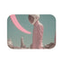 1980s Retro Synthwave Sci-Fi Horizon — Non-Slip Bath Mat — Top-Down Velvet Microfibre Artwork View