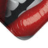 Realistic Illustration of Red Lips Luxury Memory Foam Bath Mat - Microfibre Texture Close-Up