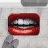 Realistic Illustration of Red Lips Luxury Memory Foam Bath Mat - Bathroom Lifestyle View
