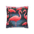 Botanical Meadow Wildflowers Pattern — Faux Suede Cushion Cover — Front 40×40 cm Square Cushion View