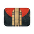 Retro Propaganda Poster for Space Travel in a Japane — 61×43 Memory Foam Bath Mat — Top-Down Velvet Microfibre Artwork View