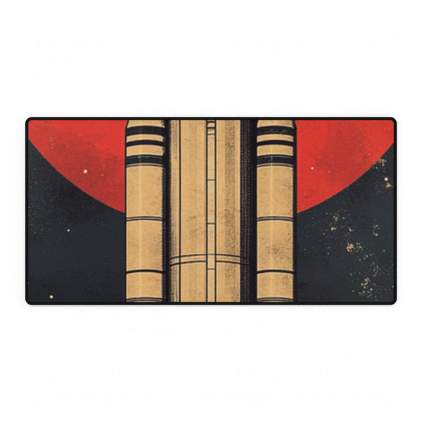 Retro Propaganda Poster for Space Travel in a Japane — XXL Gaming Desk Mat — Full Top-Down Artwork View