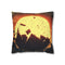 Rising Sun Behind Shattered Planet — Double-Sided Cushion Cover — Front Double-Sided Cushion View