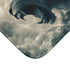 Roaring Lion Made of Cloud — Memory Foam Bath Mat — Microfibre Texture Close-Up View