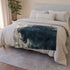 Roaring Lion Made of Cloud — Plush Fleece Throw Blanket — Drape over Sofa & Bed Lifestyle View