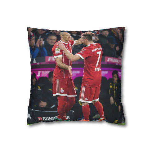 Franck Ribery Bayern Munich Football — 40×40 Cushion Cover — Front 40×40 cm Square Cushion View