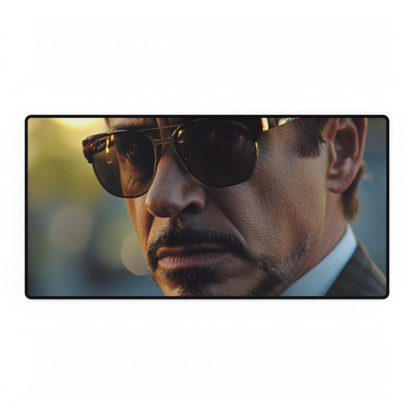 Robert Downey Jr Sunglasses — XXL Gaming Desk Mat — Full Top-Down Artwork View
