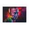 Robert Oppenheimer Watercolor Neon Colors — Stretched Canvas Wall Art — Front Gallery-Wrapped Canvas View