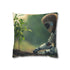 Robot Child Planting Real Tree — Double-Sided Cushion Cover — Front Double-Sided Cushion View