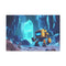 Robot Exploring Crystal Cave — Canvas Wall Art — Front Gallery-Wrapped Canvas View