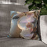 Robot Face Blooming with Orchids — Double-Sided Cushion Cover — Sofa & Armchair Living Room Lifestyle View