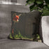 Robot Fox in Ancient Temple Ruins — 40×40 Cushion Cover — Double-Sided Back & Concealed Zip Detail