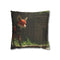Robot Fox in Ancient Temple Ruins — 40×40 Cushion Cover — Front 40×40 cm Square Cushion View