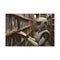 Robot Librarian in Digital Archives — 24×16 Canvas Wall Art — Front Gallery-Wrapped Canvas View