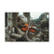 Robot Playing Violin in Ruins — 24×16 Canvas Wall Art — Front Gallery-Wrapped Canvas View