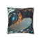 Robot Serpent Coiled Around Power Core — 40×40 Cushion Cover — Front 40×40 cm Square Cushion View