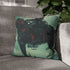 Robotic Centaur in Data Storm — 40×40 Cushion Cover — Double-Sided Back & Concealed Zip Detail