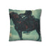 Robotic Centaur in Data Storm — 40×40 Cushion Cover — Sofa & Living Room Lifestyle View