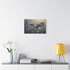 Robotic Eagle Soaring Above City (Edition IV) — 24×16 Canvas Wall Art — Living Room Wall Lifestyle View