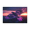 Robotic Falcon Soaring Across Neon Sunrise — 24×16 Canvas Wall Art — Front Gallery-Wrapped Canvas View