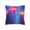 Robotic Jellyfish Cityscape — Double-Sided Cushion Cover — Front Double-Sided Cushion View
