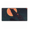 Robotic Wolf Howling at Circuit Moon — XL & XXL Desk Mat — Full Top-Down Artwork View