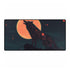 Robotic Wolf Howling at Circuit Moon — XL & XXL Desk Mat — Full Top-Down Artwork View