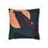 Robotic Wolf Howling at Circuit Moon — 40×40 Cushion Cover — Front 40×40 cm Square Cushion View