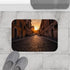 Rome Streets Sunset Cobblestone — Non-Slip Bath Mat — Bathroom Floor Lifestyle View