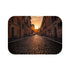 Rome Streets Sunset Cobblestone — Non-Slip Bath Mat — Top-Down Velvet Microfibre Artwork View